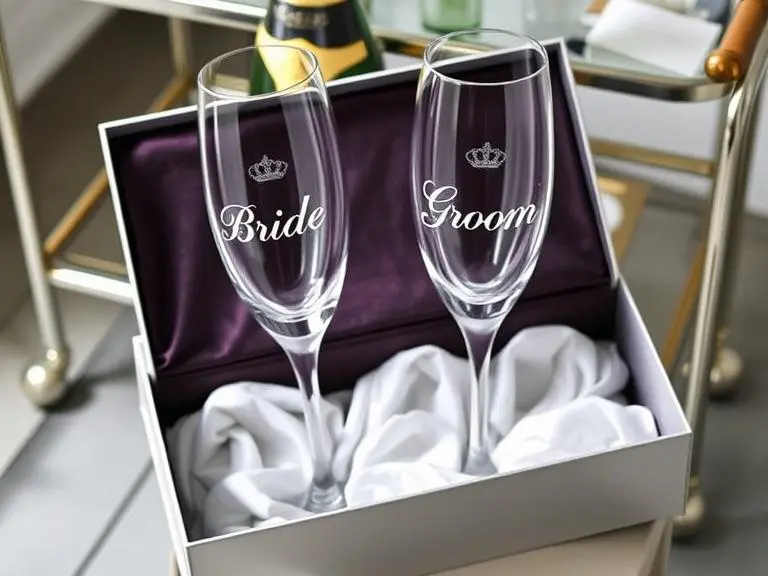 Personalized Wedding Champagne Flutes