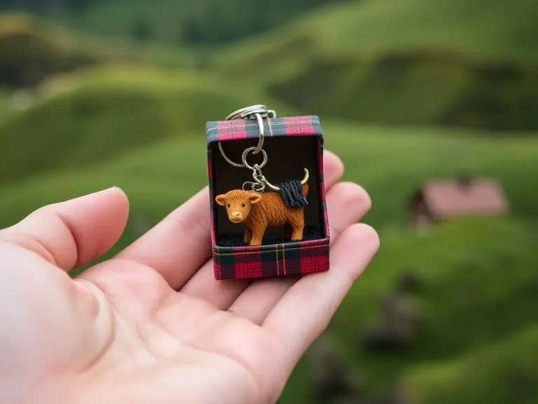 Cute Highland Cow Metal Keychain