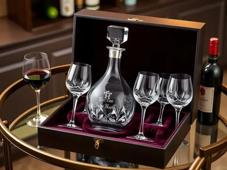 Personalized Crystal Wine Decanter Set