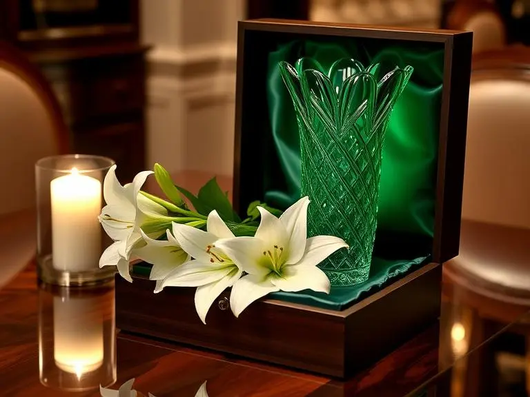 Emerald Green Crystal Vase