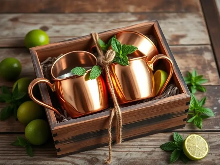 Set of Copper Moscow Mule Mugs