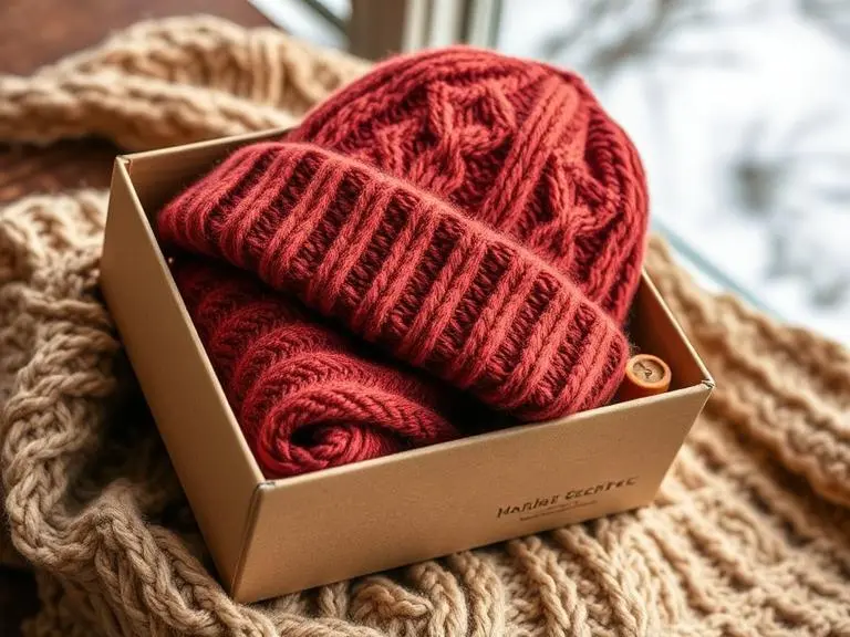 Handmade Wool Scarf and Hat Set