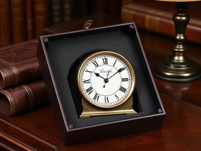 Bronze Finish Desk Clock