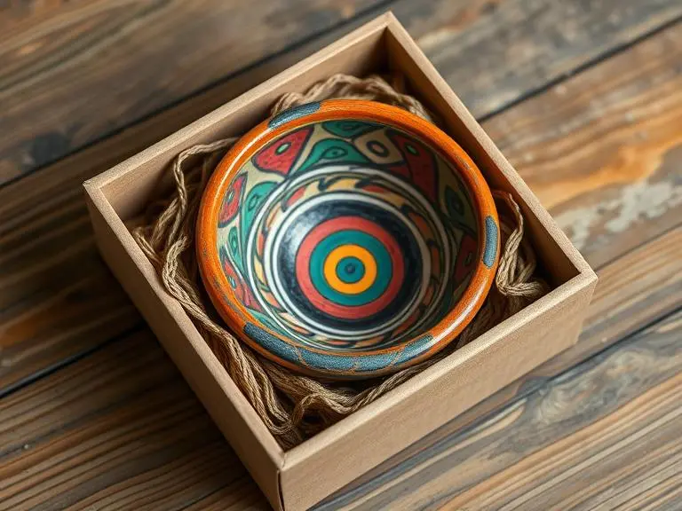 Hand-Painted Pottery Bowl