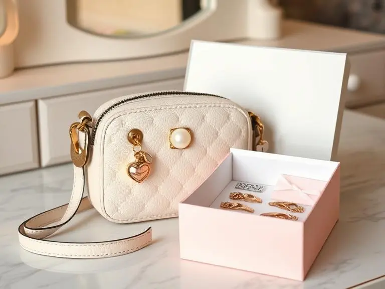 Cute Mini Crossbody Bag with Charms