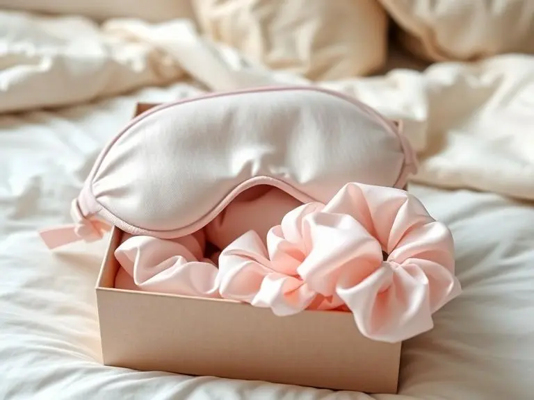 Pure Silk Sleep Mask and Hair Scrunchies Set