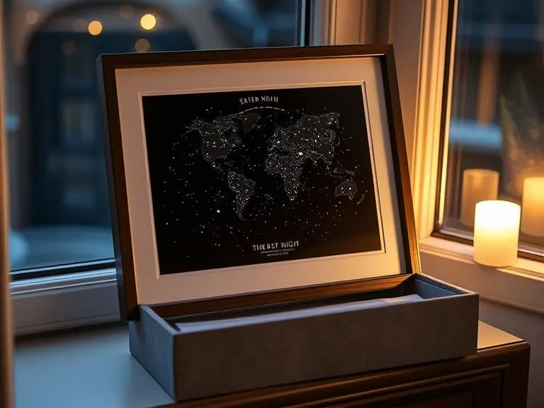 Customized star map anniversary night