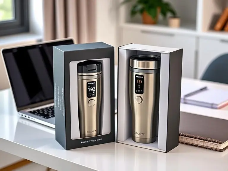 Smart insulated travel mug with temperature control