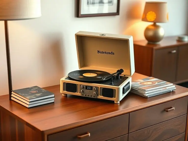 Vintage style record player Bluetooth