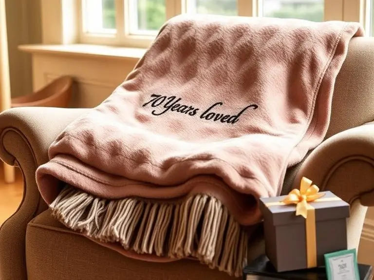 Personalized 70 Years Loved Throw Blanket