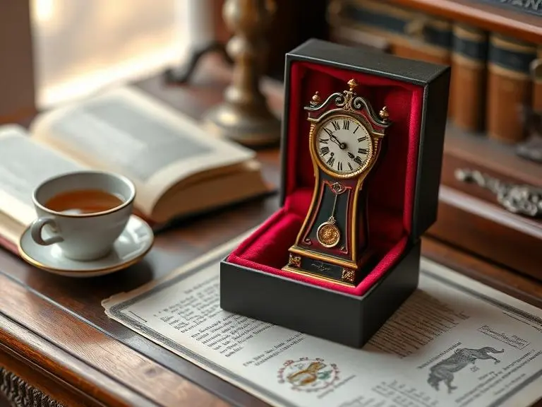 Vintage Style Grandfather Clock Miniature
