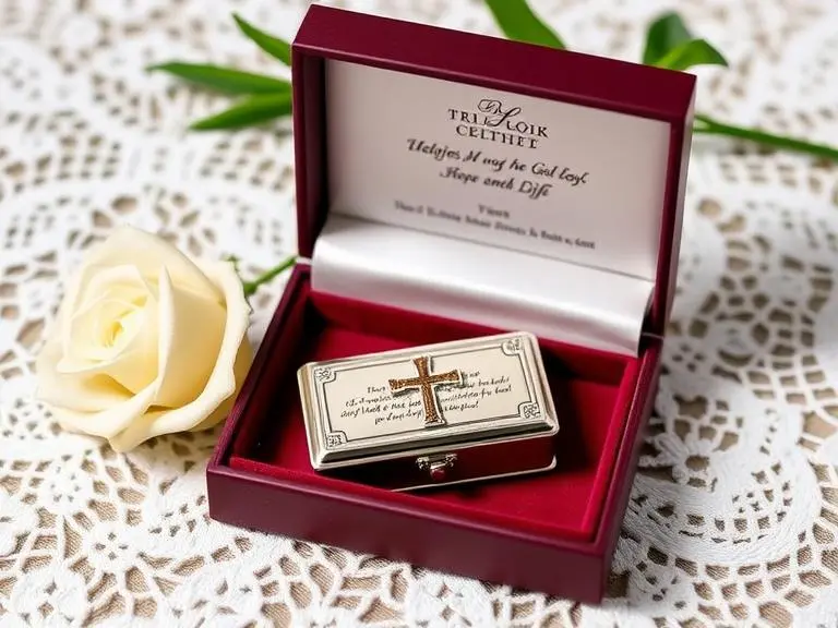 Silver Plated Cross Keepsake Box