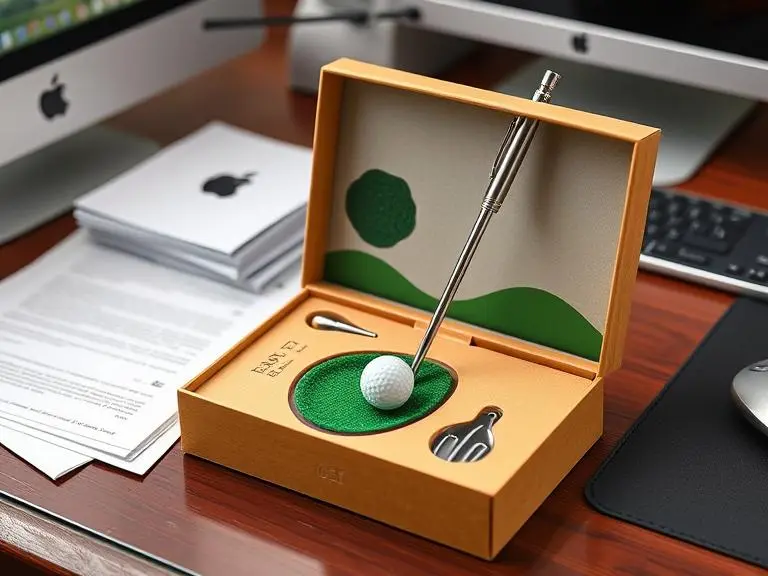 Mini Golf Putter Pen Set with Green