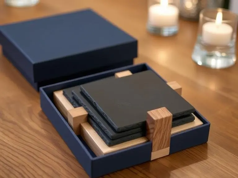 Set of Coasters and Holder