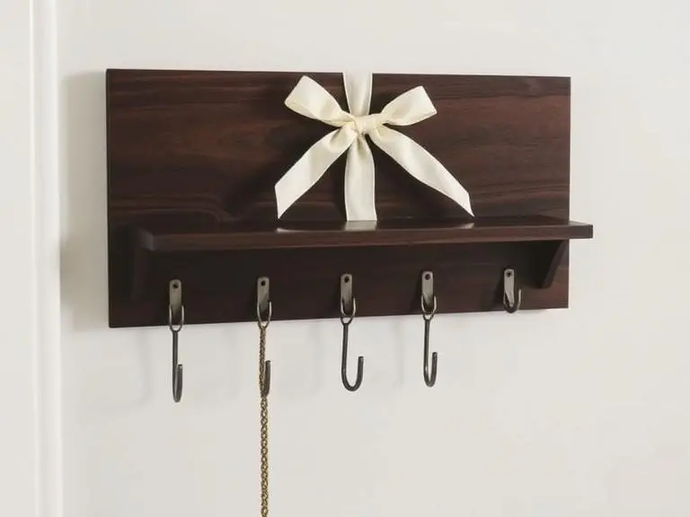 Wall Mounted Key Holder with Shelf