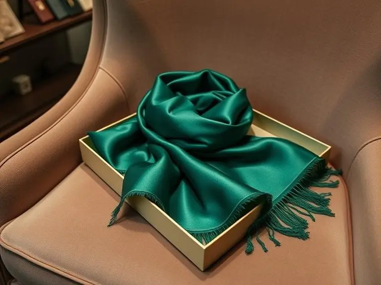 Emerald Tone Scarf Silk Blend