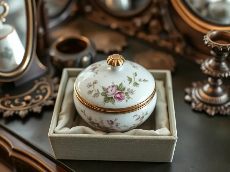 Hand-Painted Porcelain Trinket Box