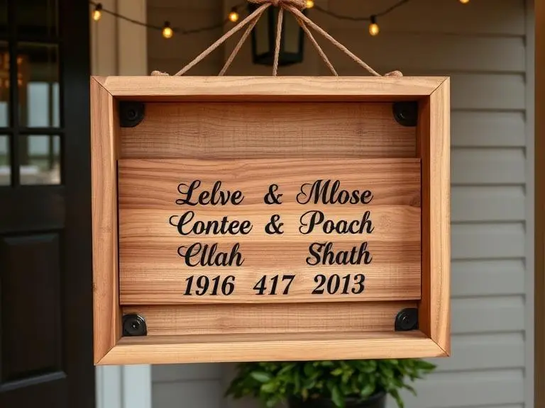 Personalized Wooden Couples Sign