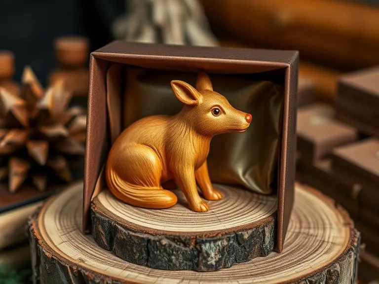Hand-Carved Wooden Animal Figurine