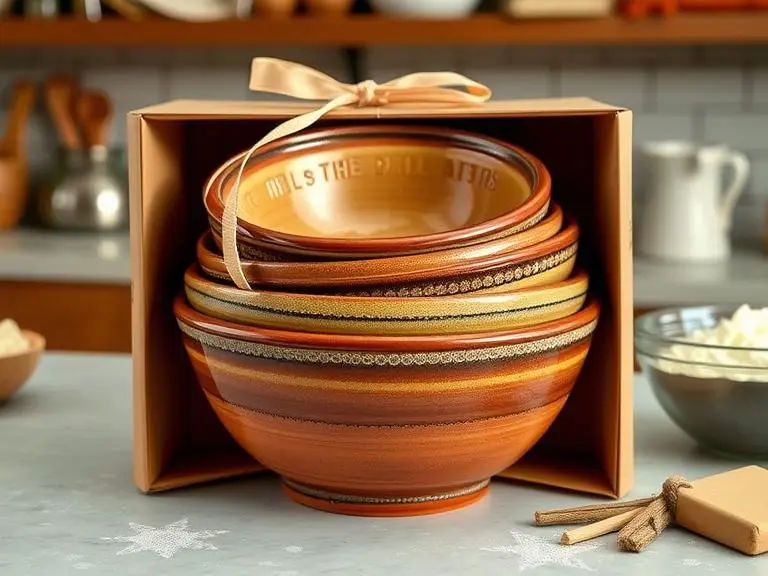 Pottery Mixing Bowl Set for kitchen