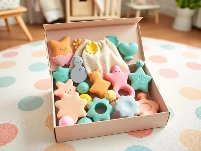 Organic Silicone Teether Set Baby