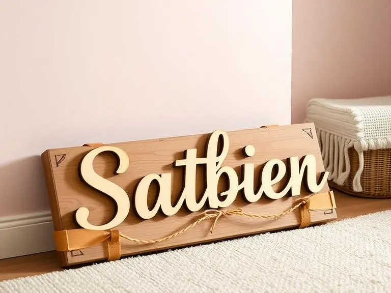 Custom Wooden Baby Nursery Name Sign