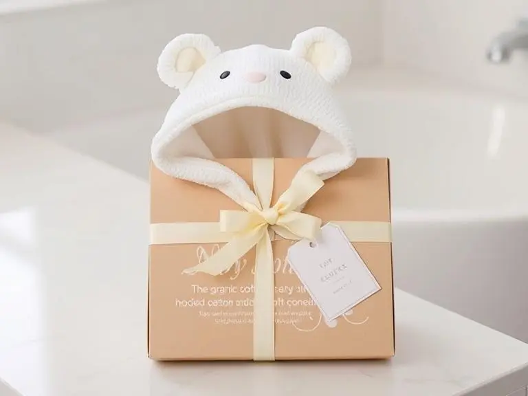 Organic Cotton Hooded Baby Bath Towel