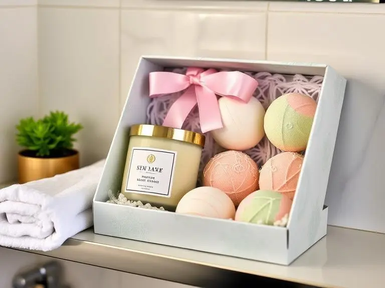 Luxury Scented Candle Bath Bomb Gift Set