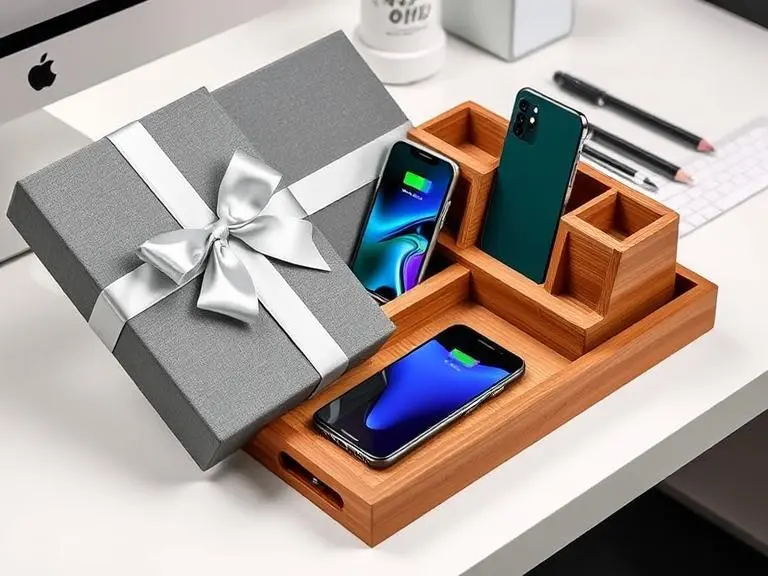 Desk Organizer with Wireless Charger