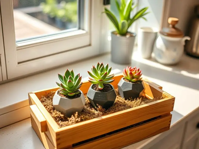 Set of Potted Succulents