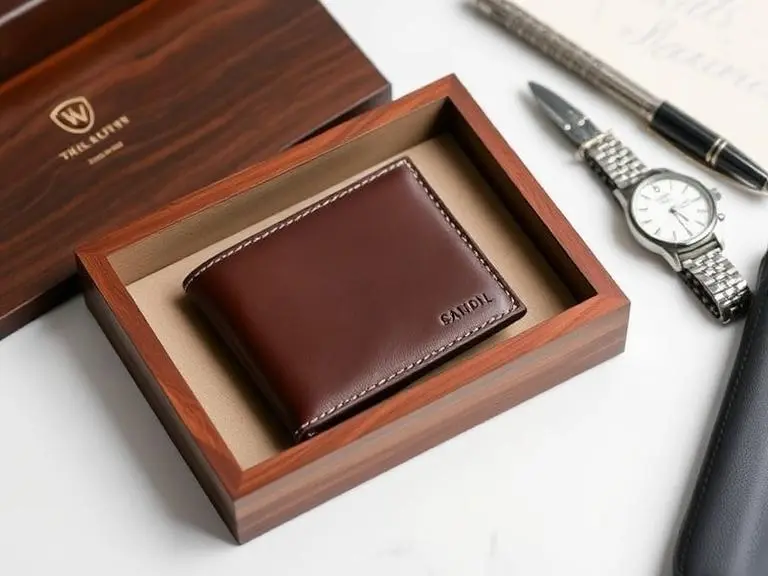 Men's personalized leather wallet