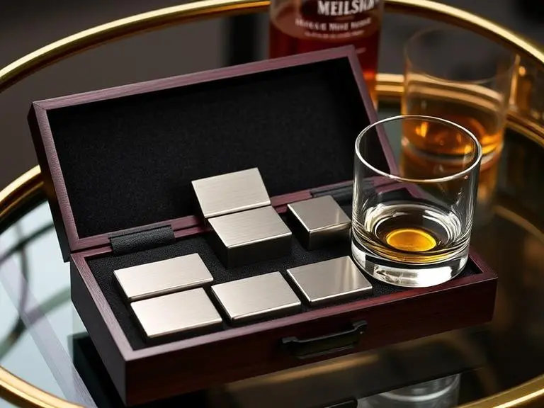 Whiskey stones gift set stainless steel
