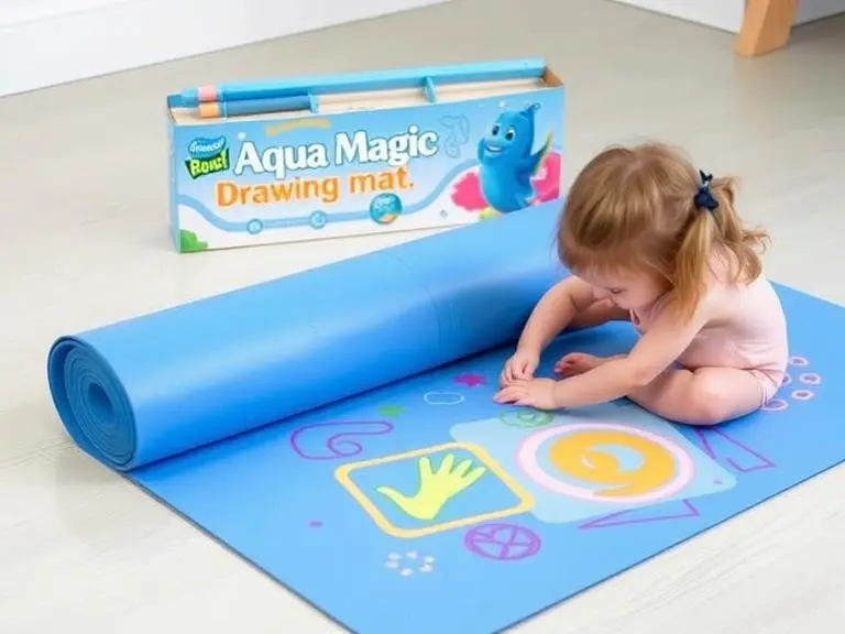 Large aqua magic drawing mat