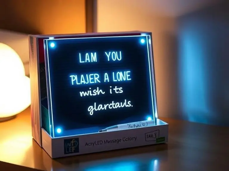 Acrylic LED Message Board Lamp