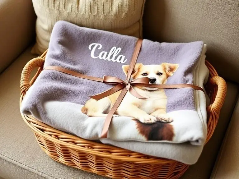Custom Pet Memorial Fleece Blanket