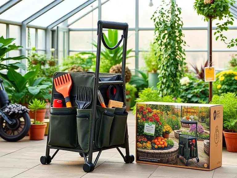 Portable Garden Kneeler with Tools Bag