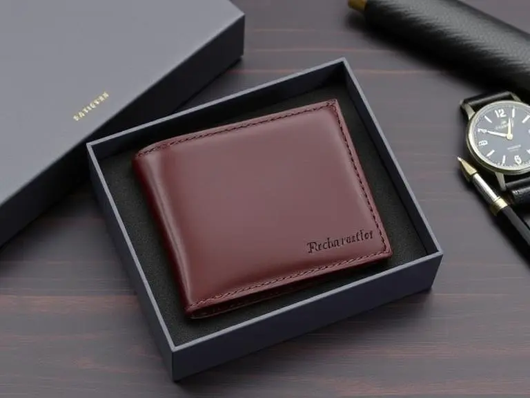 Engraved Leather Bifold Wallet