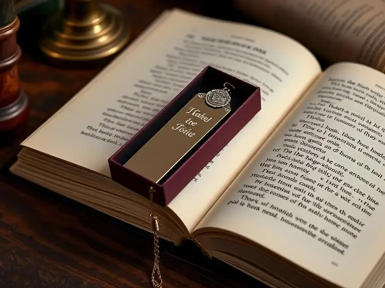 Custom Engraved Metal Bookmark