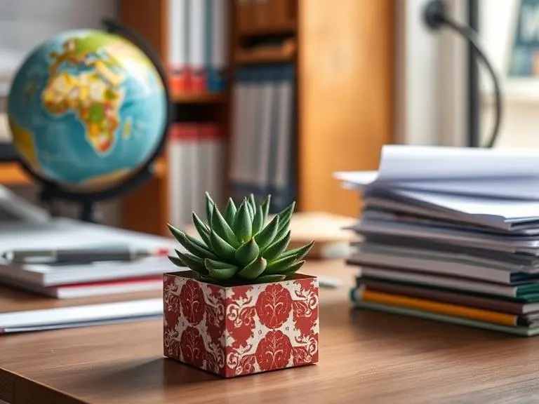 Artificial Potted Succulent for Desk