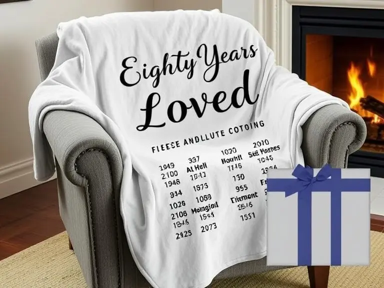Personalized 'Eighty Years Loved' Blanket
