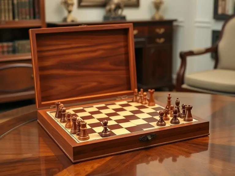 Classic Wooden Chess and Checkers Set
