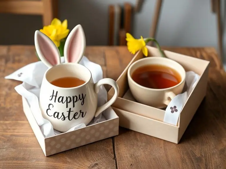 Pastel-Colored Ceramic Mug 'Happy Easter'