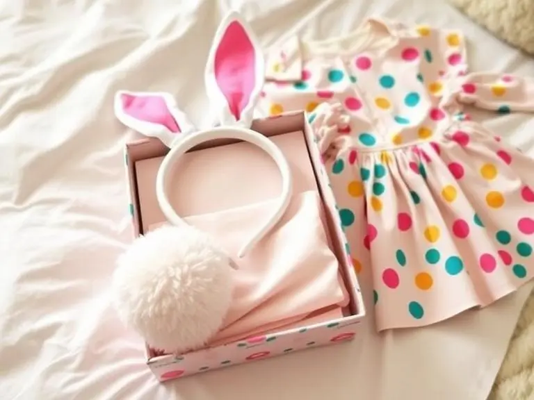 Bunny Ear Headband and Tail Set