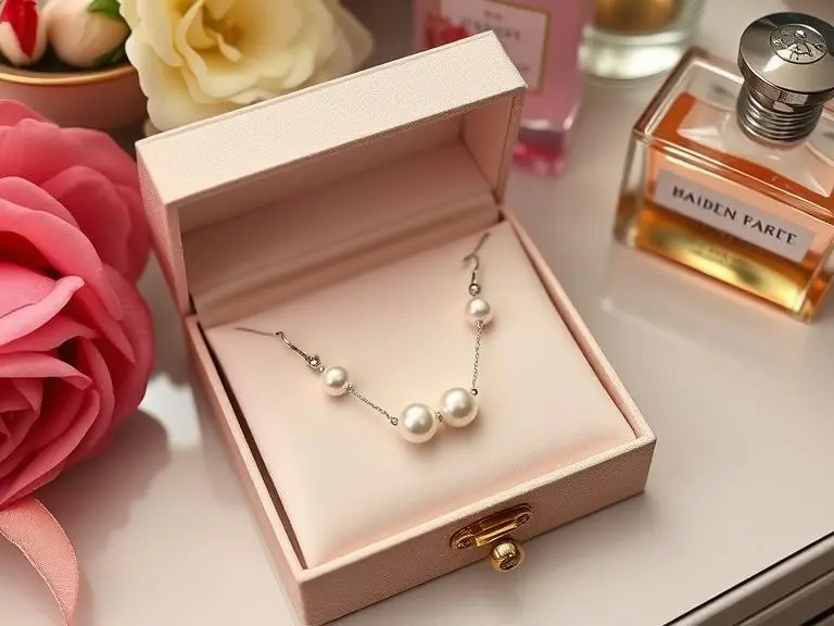 Bridesmaid Pearl Necklace Earring Set