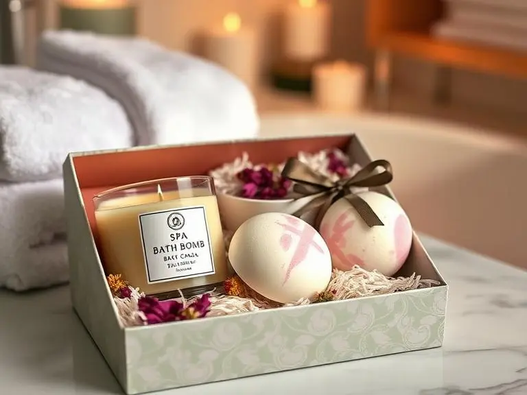 Relaxing Scented Candle Bath Bomb Gift Set