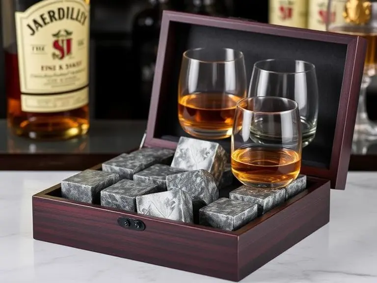 Whiskey Stones Glasses Gift Set